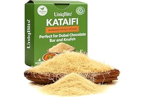 UNIQBITE Kataifi Pastry for Dubai Chocolate Bar, 7 oz (200g), Dried Shredded Fillo Dough, Phyllo Dough Kadayif Katafi Knafeh