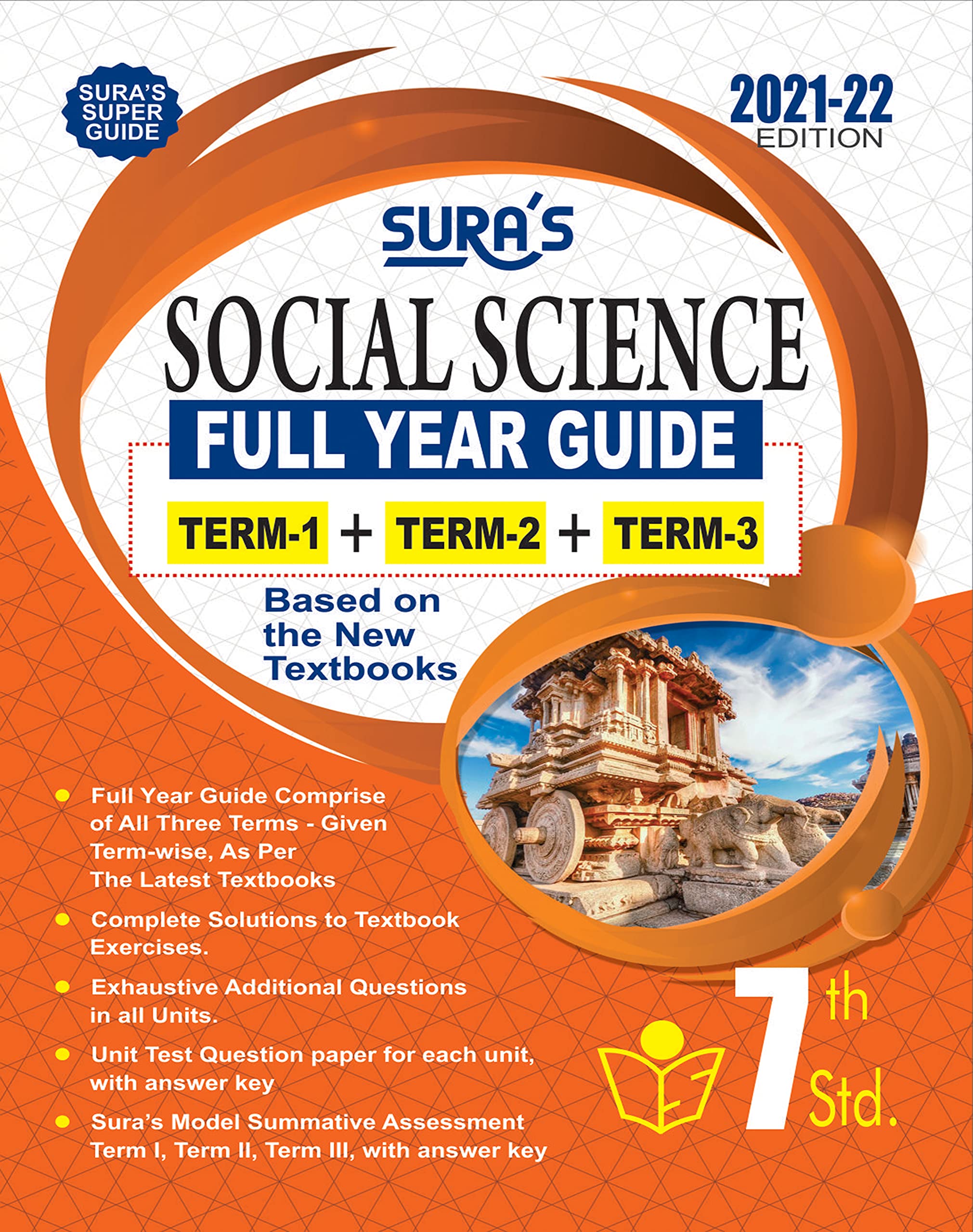Sura’s 7th STD Social Science Full Year Guide (ENGLISH MEDIUM) 2021-22 Edition – based on Samacheer Kalvi Textbook 2021