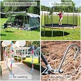 YOUNTHYE 8Pcs 40cm Galvanised Steel Ground Pegs Heavy Duty Tent Stakes view 3