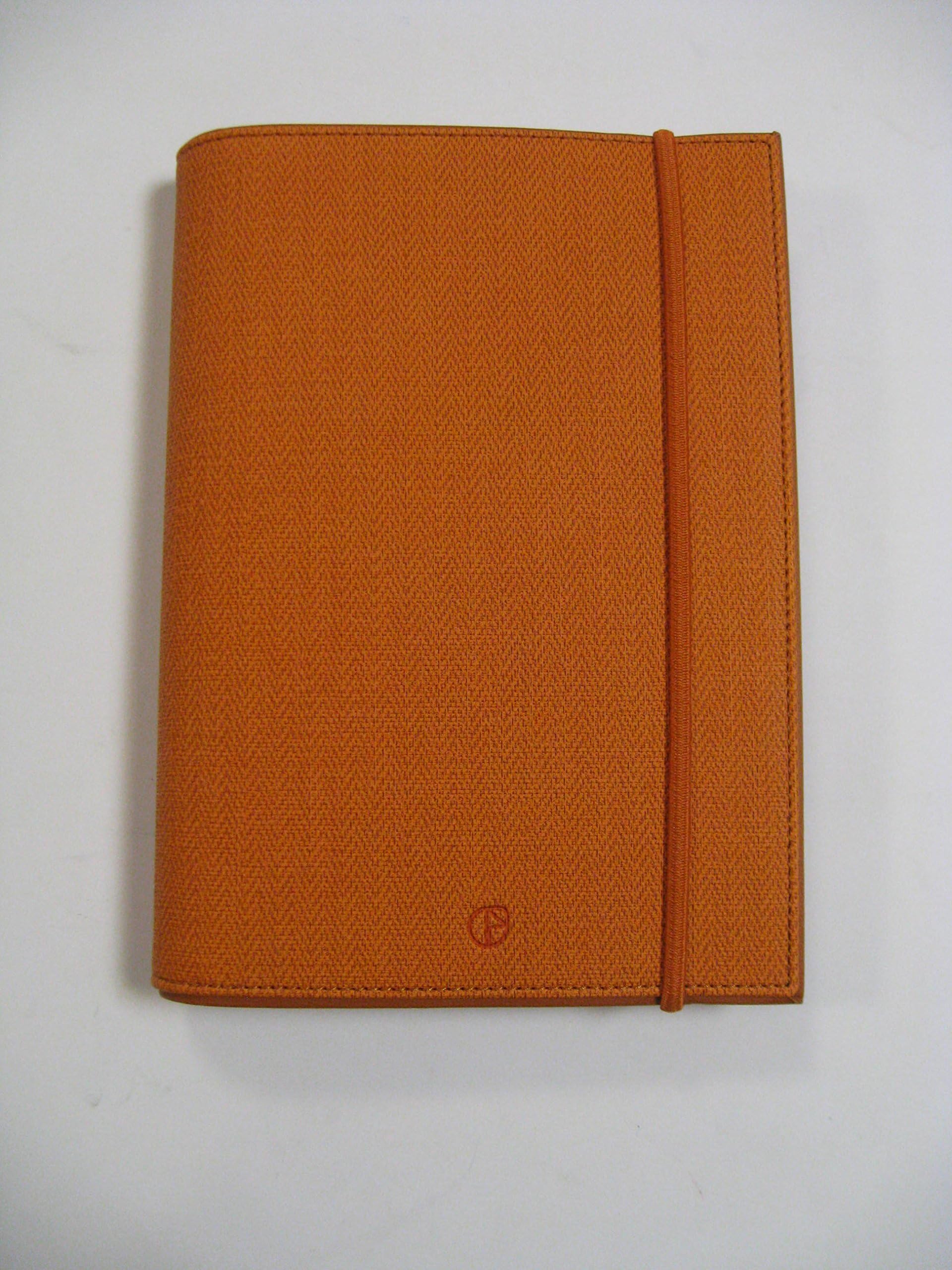 Block Agenda Mobile 2018 in Faux Leather, with elastic closure Twill F. to 11 x 16.5 cm Daily Orange Art.214535b-r