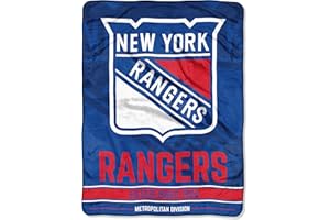 Northwest NHL New York Rangers Micro Raschel Throw Blanket, 46 x 60 Inches, Break Away Design, Soft and Cozy Fan Blanket
