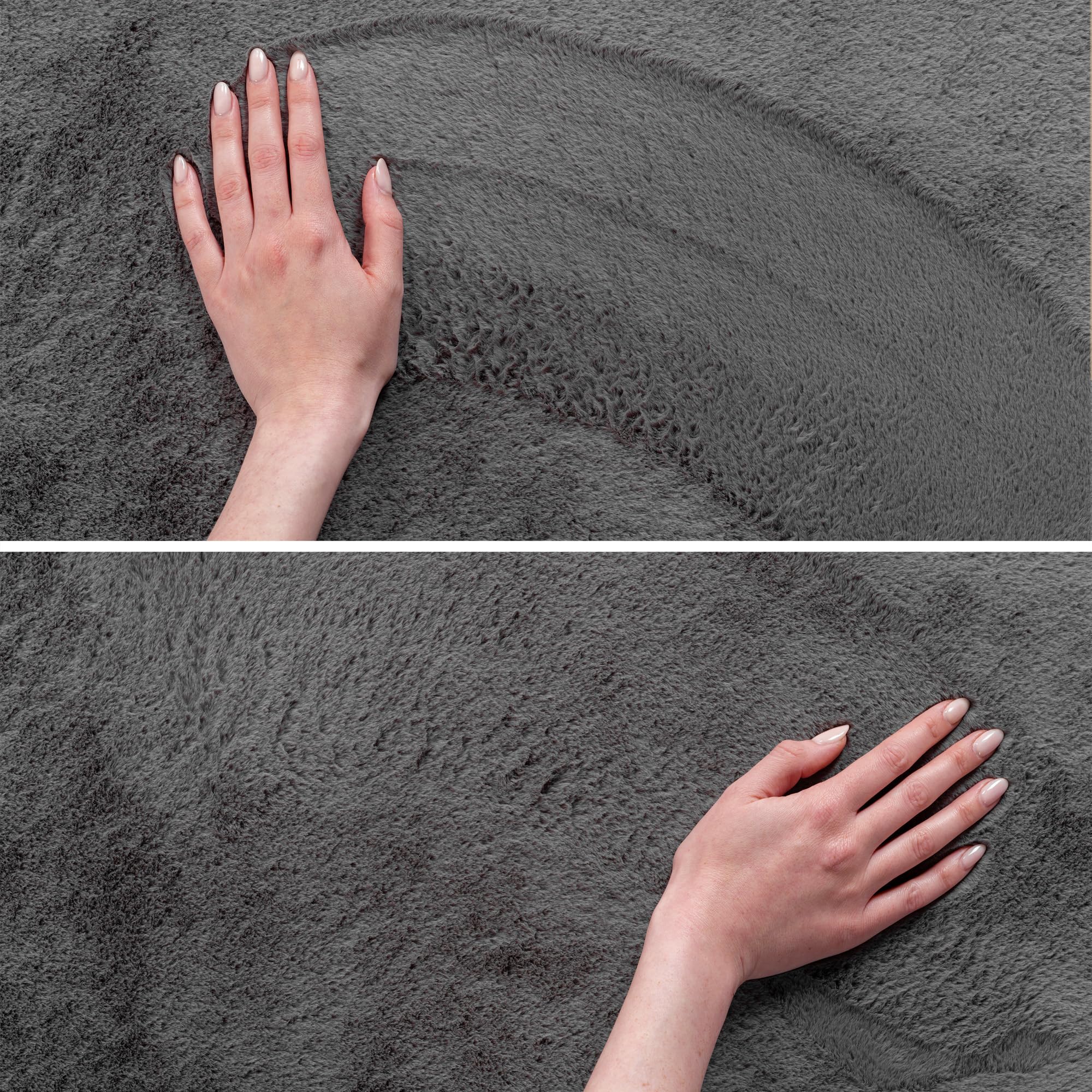 SIMPEX Teppich Wohnzimmer Creme 240x340 cm Kurzflor Teppich Waschbar, weich & rutschfest, modern einfarbiges Design für Wohnzimmer, Küche Schlafzimmer, & Kinderzimmer 3