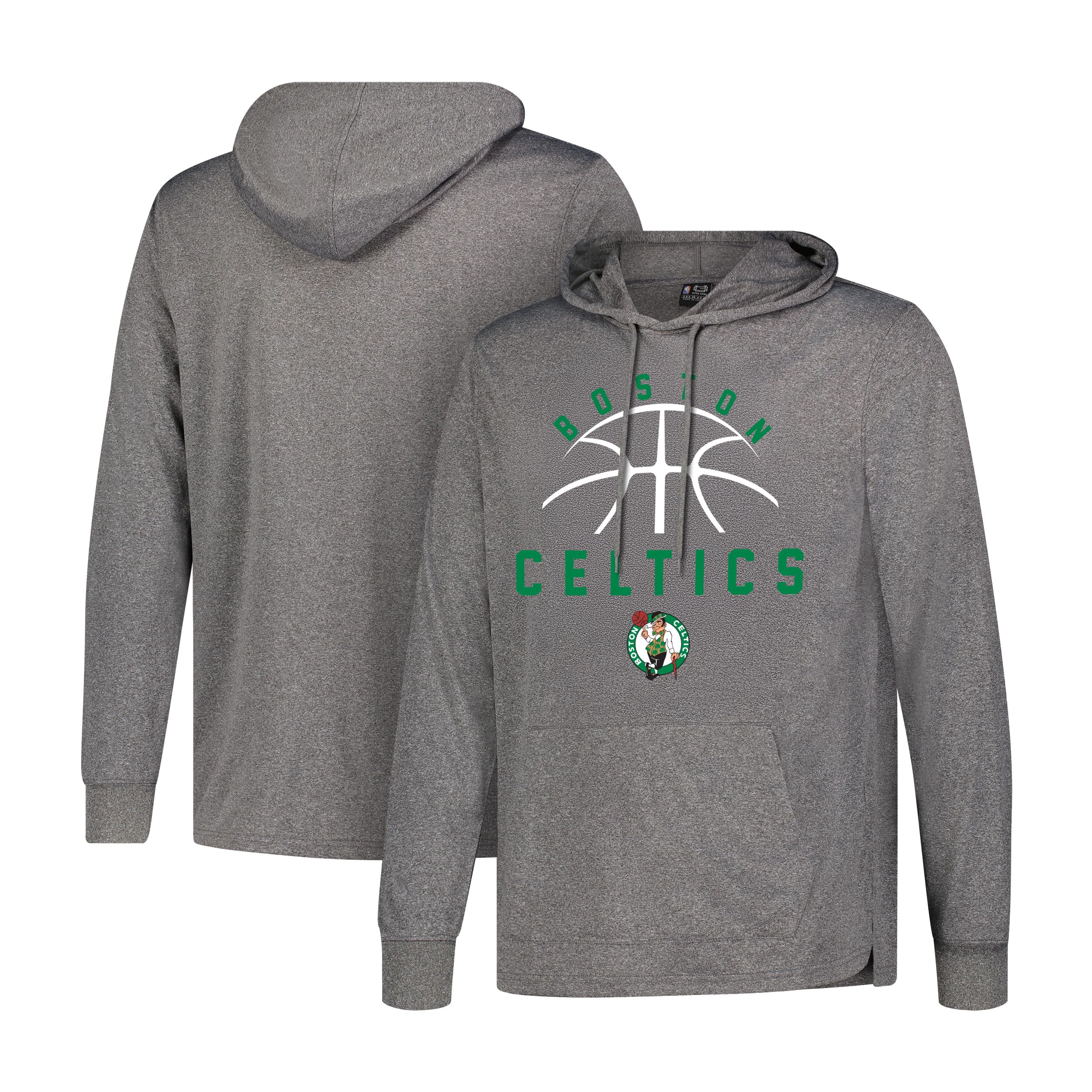 Ultra Game Men's NBA Official Super Soft Lightweight Hoodie Sweatshirt, Boston Celtics, Heather Charcoal , Small Image