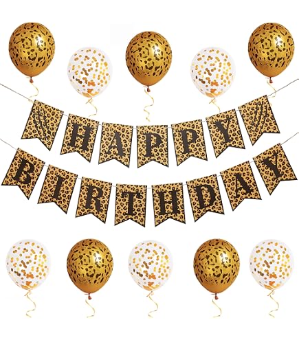 Leopard Print Party Plates & Napkins Set - 52 Pieces For 16 Guests, Cheetah Theme Party Supplies
