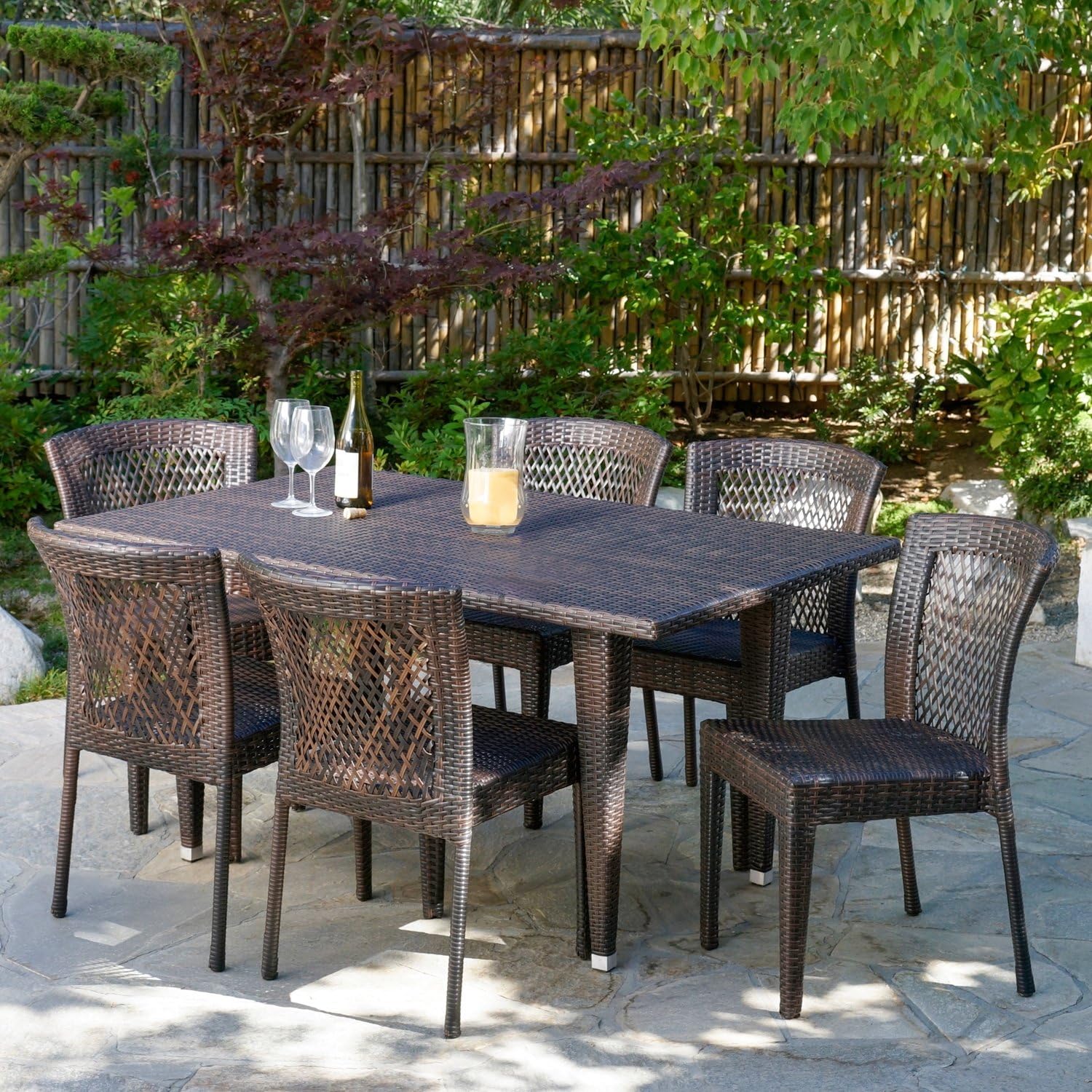 Beachcrest Home Vinalhaven 7 Piece Patio Furniture Dining Set Amazon Ca Patio Lawn Garden