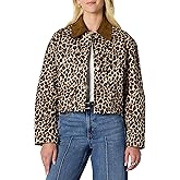 Amazon Essentials (Demi's Pick) Women's Oversized-Fit Cropped Denim Jacket with Contrast Collar