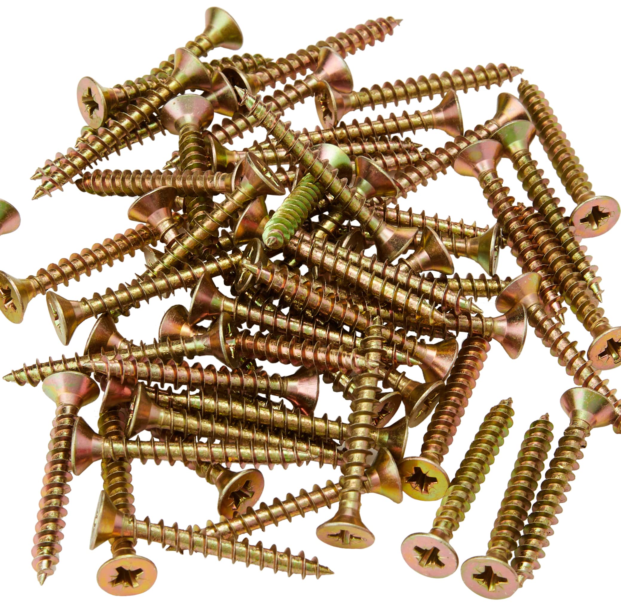 ForgeFix Multi-Purpose Single Thread Screws | 5.0 x 40mm | Zinc Yellow Passivated | Box 200