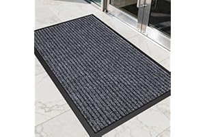 TEROKER Commercial Floor Mats, 2'x3' Heavy Duty Door Mat, Non-Slip Waterproof Rubber Mat for High Traffic Areas, Easy Clean Low Profile, for Entrance, Indoor/Outdoor, Patio,Office
