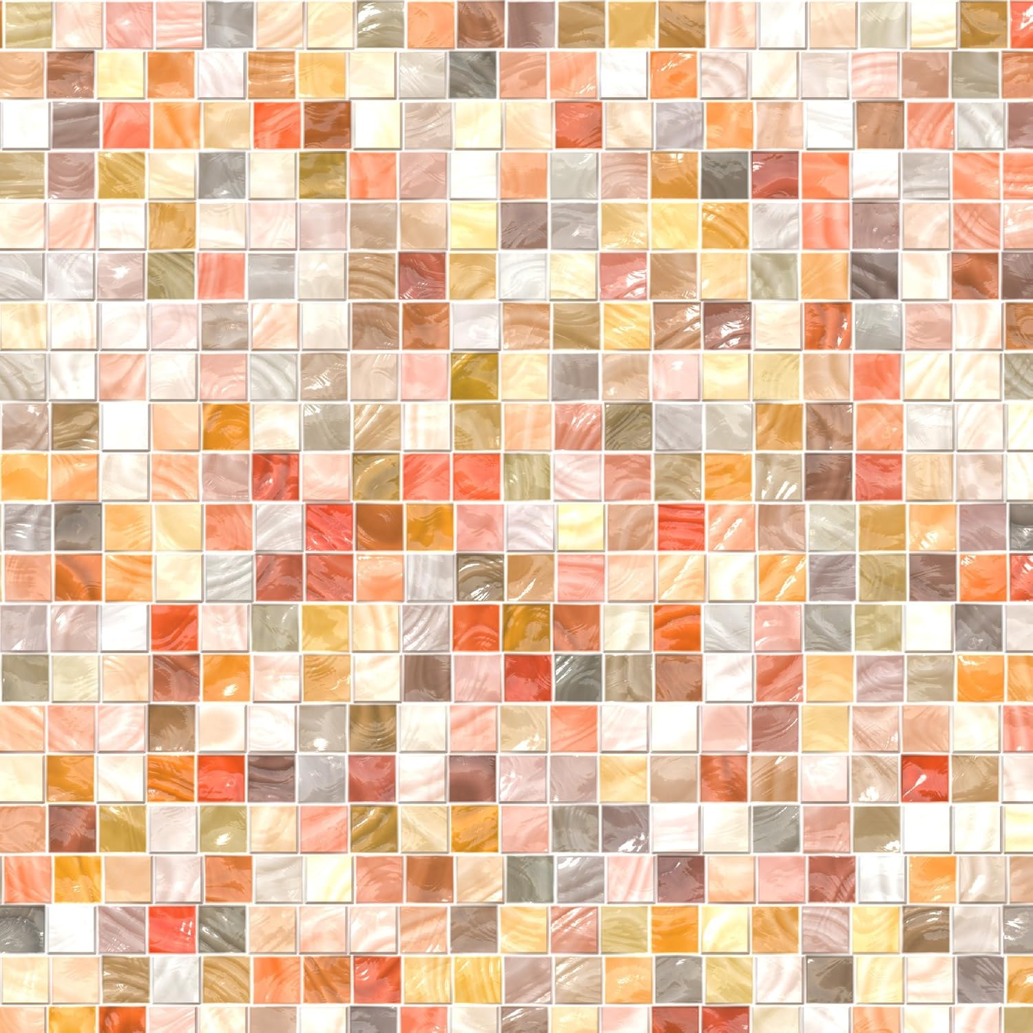 Home Decor Line Cr 31126 Pearl Mosaic Peel And Stick Tiles Orange