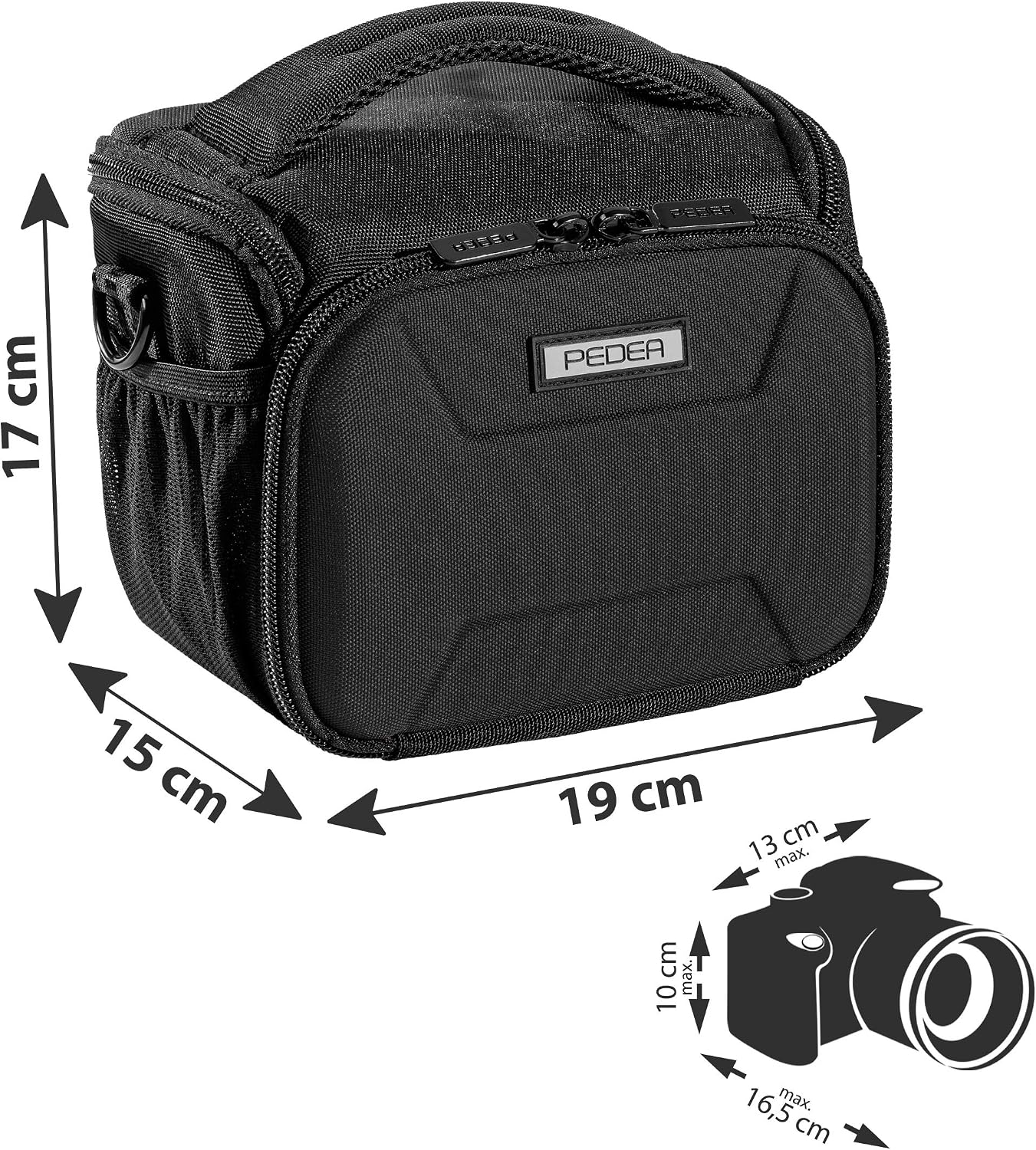 PEDEA DSLR camera bag "Guard" Camera bag for SLR cameras with waterproof rain cover carrying strap and accessory compartments - Image 3