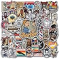 BIGZORO Pack 50 PCS Barber Hair Cut Stickers Decal Vinyl Waterproof Labels for Clippers Men Boys Dad Hairdressers Hairstylist Decor Laptop Helmet Computer Scrapbook Hydro Flask Car