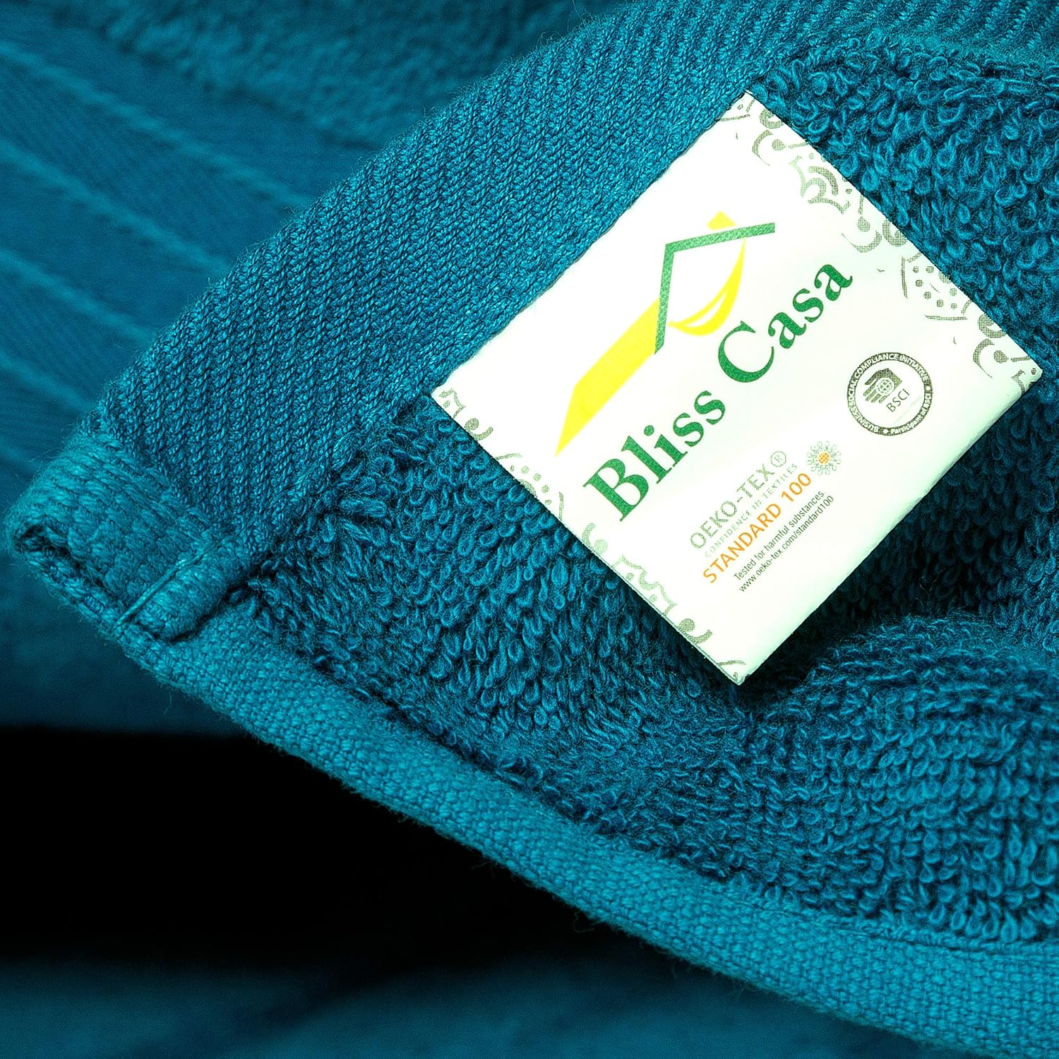 Bliss Casa Large Bath Sheets 35 x 70 Inch (1 Pack) 600 GSM Combed Cotton Highly Absorbent Quick Dry Hotel Bath Sheet Set (Navy): Home & Kitchen