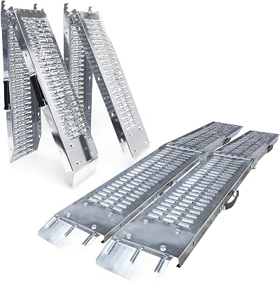 VOUNOT Folding Loading Ramps 160cm Heavy Duty 400kg Capacity Pair