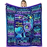 FTEFueie 18th Birthday Gift for Girl, 18 Year Old Girl Birthday Throw Blanket, 50"x60", Purple, Flannel Fleece