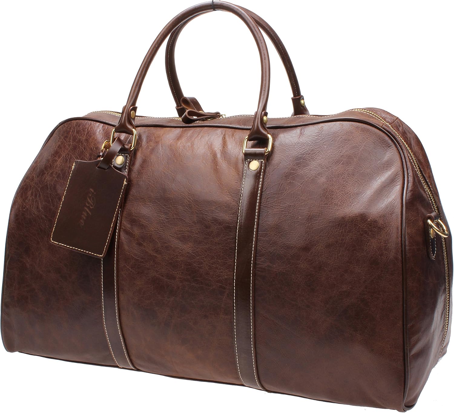 real leather overnight bag