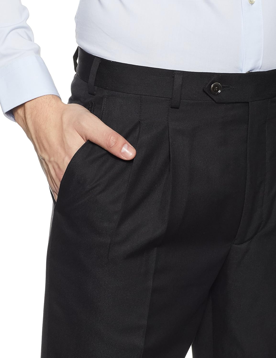 raymond men's pleat-front formal trousers