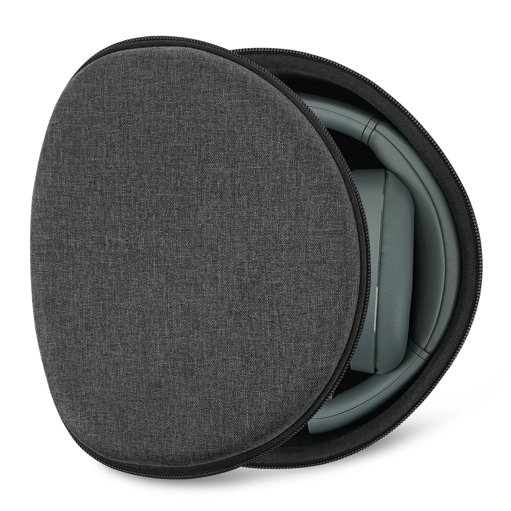 Geekria Shield Case Compatible with Sony WH-XB910N, Marshall MONITOR III ANC, Logitech H800 Headphones, Replacement Protective Hard Shell Travel Carrying Bag with Cable Storage (Dark Grey)