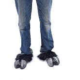 Zagone Studios Men's Hoof Hearted Black Animal Hooves Faux Fur, one Size fits Most