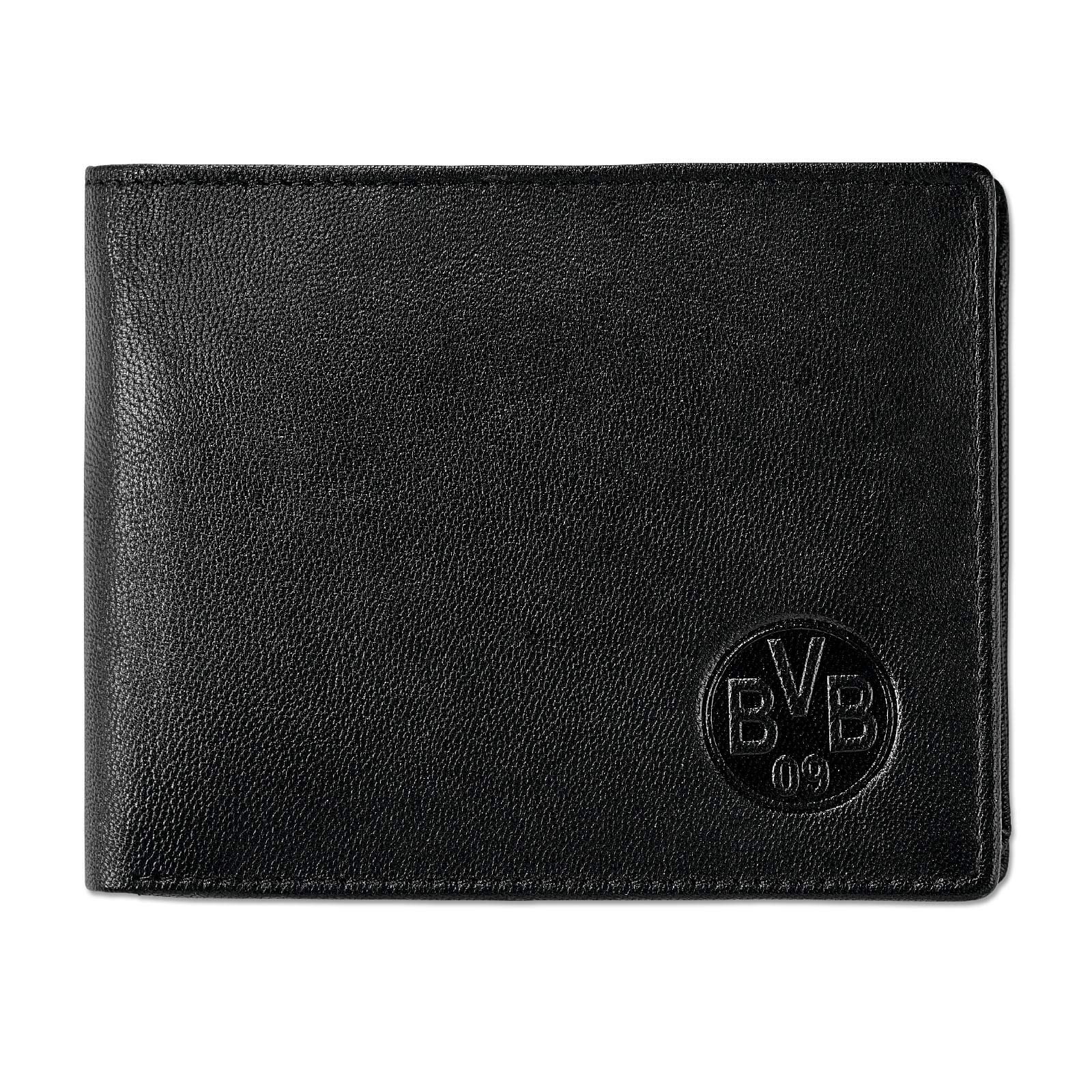 Borussia Dortmund, Leather wallet, black-yellow,