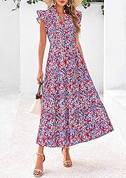 PRETTYGARDEN Women's 2025 Summer Floral Midi Dress