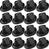 Coume 16 Pack 1920s Short Brim Hat for Men Straw Hats Women Summer Straw Panama