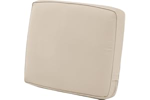 Classic Accessories 62-028-BEIGE-EC Montlake Back Cushion Foam and Slip Cover, Antique Beige, 25" Wide x 22" deep x 4" Thick