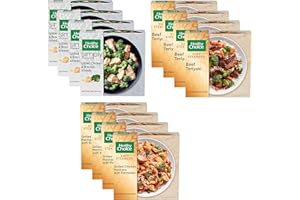 NOS Gourmet Kitchn Healthy Choice Café Steamers Variety Pack- 4 Grilled Chicken Marinara with Parmesan- Asian Inspired Beef Teriyaki - & Broccoli Alfredo Frozen Meal- of Each (Total 12 Boxes)