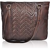 Leather Tote Bag for Women with Zipper - Travel, Work, Over the Shoulder Purses