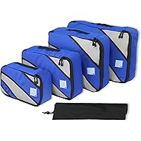 4 Set Packing Cube - Travel Organizers with Laundry Bag, Blue