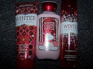 Amazon Com 3 Piece Bath Body Works Winter Candy Apple