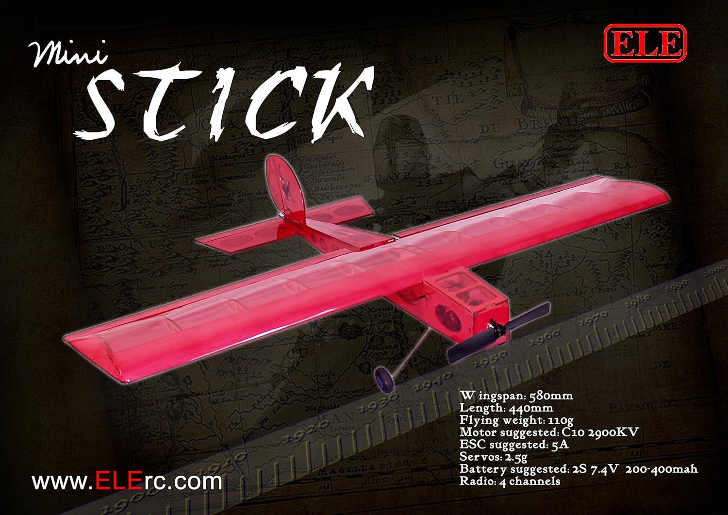 mini stick rc plane