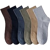 MAGIARTE Mens Athletic Cotton Quarter Crew Socks Moisture Wicking Odor Control Arch Support Compression Running Socks for men