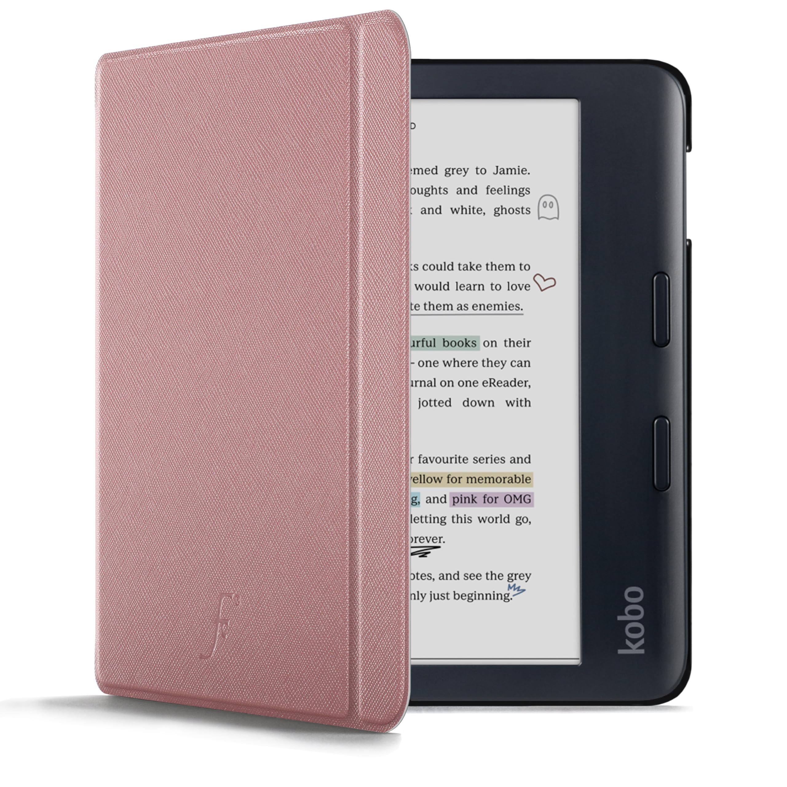 Forefront Cases Case for Kobo Libra Colour (Model: 2024) - Slim, Lightweight & Protective Cover for Kobo Libra Colour with Smart Auto Sleep-Wake Function - Rose Gold