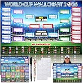 2026 Schedule Poster Set - 2 PCS Large 60x84cm Tournament Wall Chart with Ball 2026 Design, No Crease Matte Finish, Includes Marker & Accessories for Fixture Tracking - Soccer Fans Gift & Decor (3)