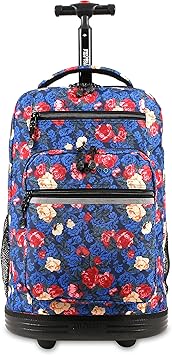 Amazon Com J World New York Sundance Laptop Rolling Backpack Vintage Rose One Size