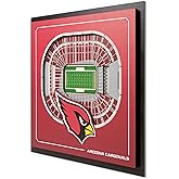 YouTheFan Officially-licensed NFL Stadium Series 3D Wall Art - multi-layer team stadium replica, detailed sports fan gift, indoor decor