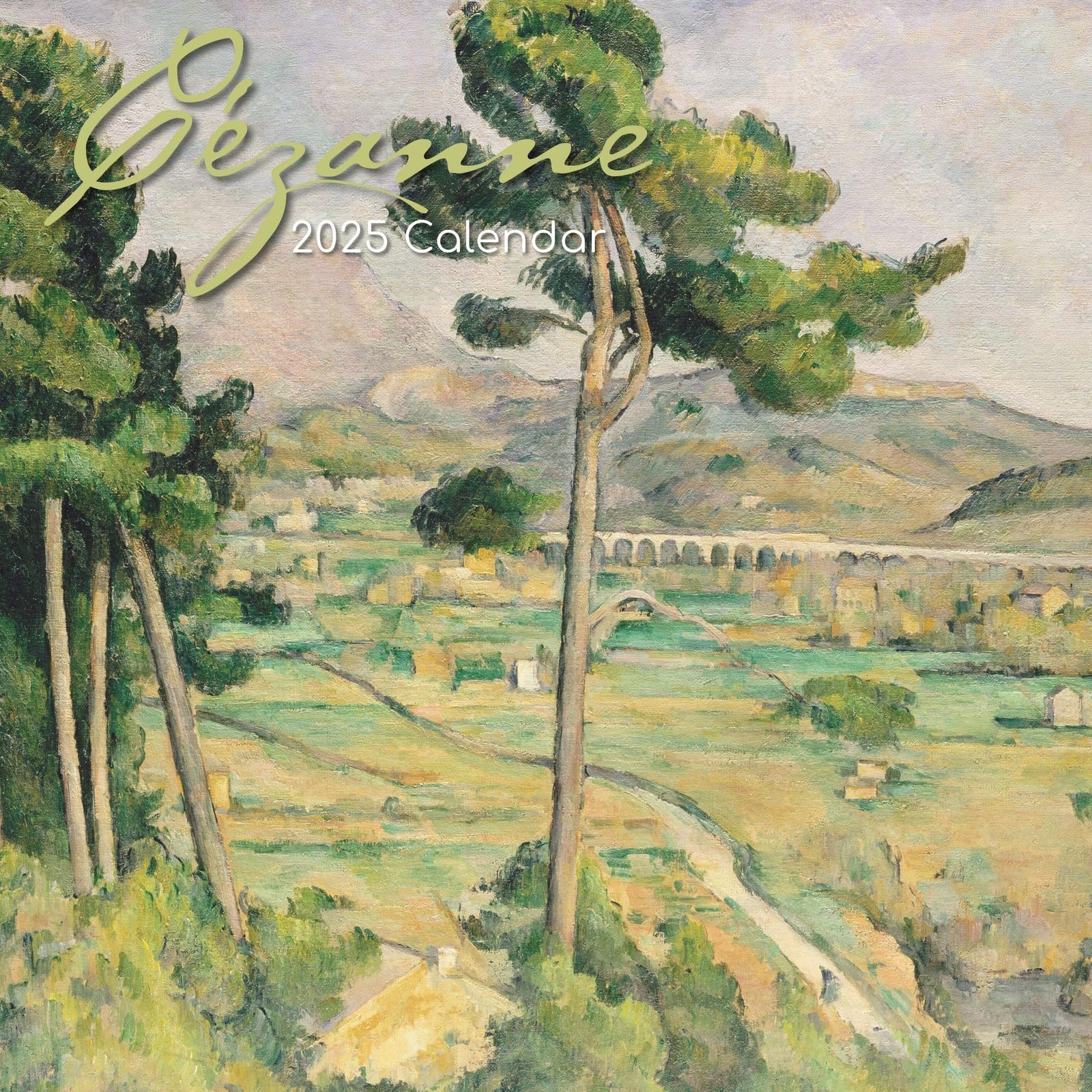 2025 Square Wall Calendar, Cezanne, 16-Month Arts & Antiques Theme with 180 Reminder Stickers (30 x 30 CM)