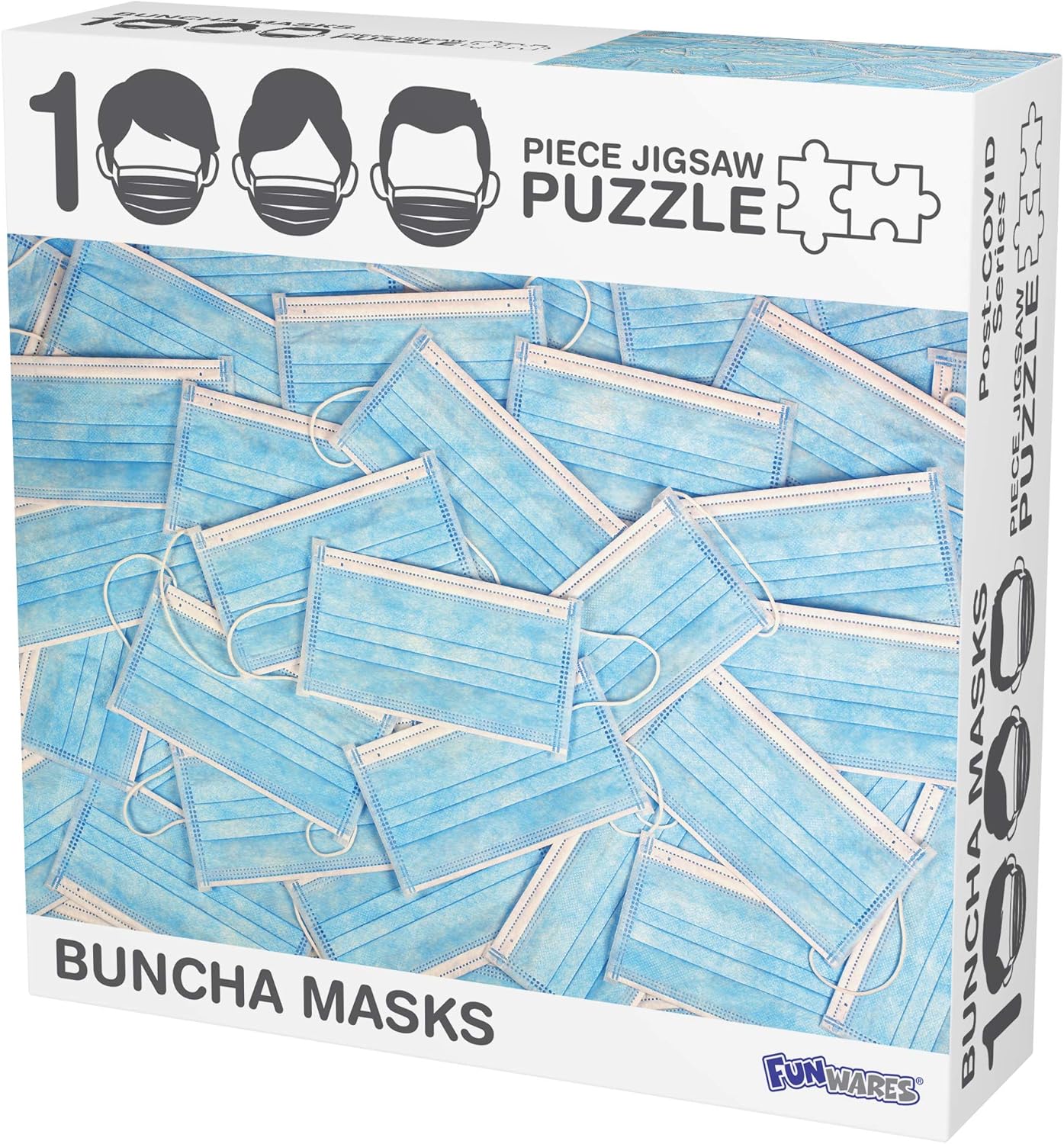 Amazon Com Funny Puzzle Tired Of Masks Buncha Masks 1000 Piece Jigsaw Puzzle Toys Games