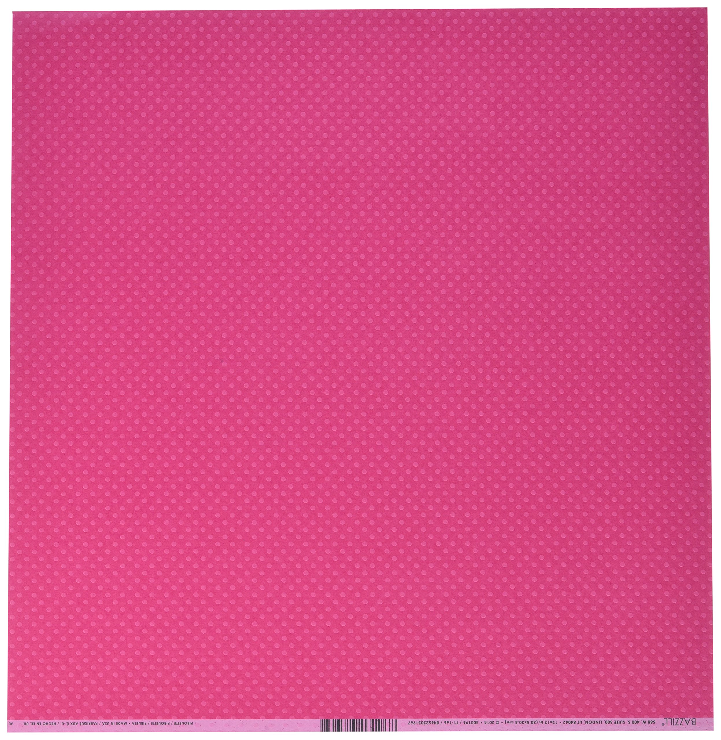 Bazzill Basics Paper Artemio 25 Scrapbooking Sheets Dotted Pirouette, Pink