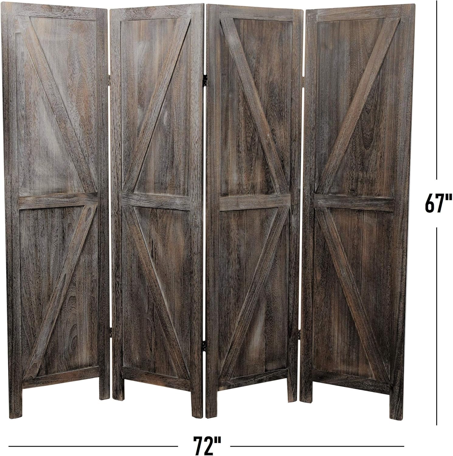 Premium Home Room Divider: Room dividers and Folding Privacy Screens, Privacy Screen, Partition Wall dividers for Rooms, Room Separator, Temporary Wall, Folding Screen, Rustic Barnwood (Barnwood): Furniture & Decor