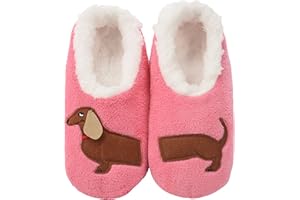 Snoozies Pairable Slipper Socks - Funny House Slippers for Women, Non-Slip Fuzzy Slipper Socks