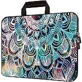 15 inch Neoprene Laptop Carrying Bag Chromebook Case Notebook Ultrabook Bag Tablet Travel Cover with Handle Zipper Carrying Sleeve Case Bag Fits 14 15 15.4 inch Netbook/Laptop (Mandala)