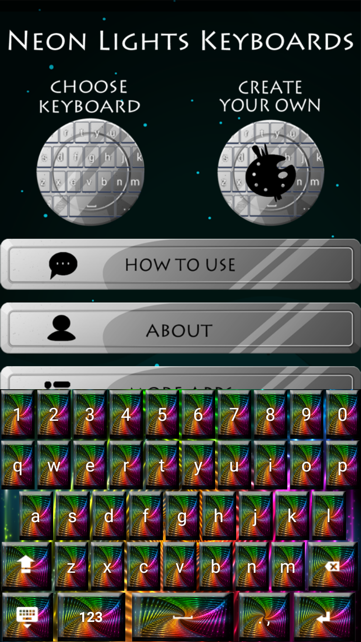 Neon Lights Keyboards Apps & Games