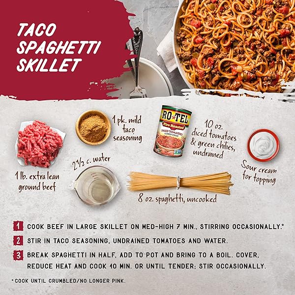 ROTEL FIRE ROASTED DICED TOMATOES AND GREEN CHILIES, 10 OZ.