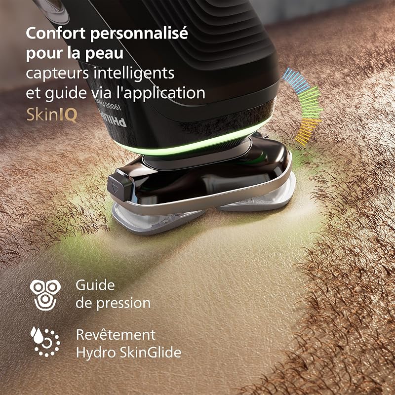 Rasoir i9000 Prestige, Rasoir électrique sec et humide, Avec technologie Skin IQ, Système Triple Lift & Cut, Lames Dual SteelPrecision rotatives à 360°, Pod à nettoyage rapide, XP9207/30