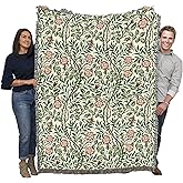 Pure Country Weavers William Morris Sweetbriar Blanket - Arts & Crafts - Gift Tapestry Throw Woven from Cotton - Made in The USA (72x54) Original