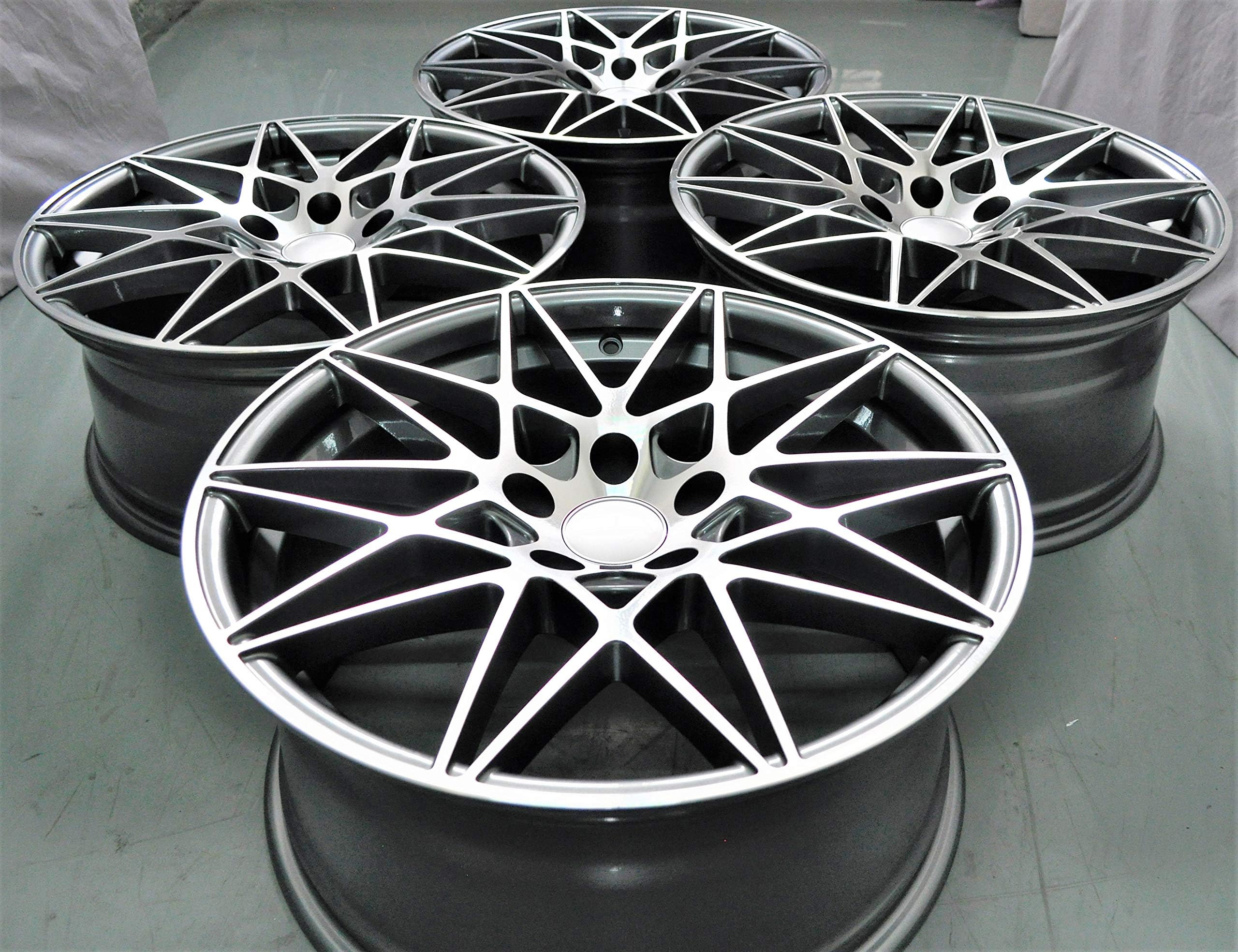 19" Inch Staggered Wheels Rims (Full Set of 4) fit for BMW 1 2 3 4 5 6 Series X1 X3 X4 F10 F11 F12 F13 F14 E87 E88 E84 E85 E89 F22 F25 F26 E46 E90 E91 E92 F30 F31 F34 GT F32 F33 F36 1357 GM