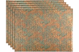 FASÄDE Fasade 18in x 24in Rib Copper Fantasy Backsplash Panel 5pk