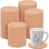 150 Pack Cork Coasters for Drinks Bulk 3.54 Inch Blank Cork Round Coasters for Laser Engraving, Non-Slip Surface, Heat Resistant DIY Coffee Coaster for Wedding Coffee Cup Home Tabletop Decoration