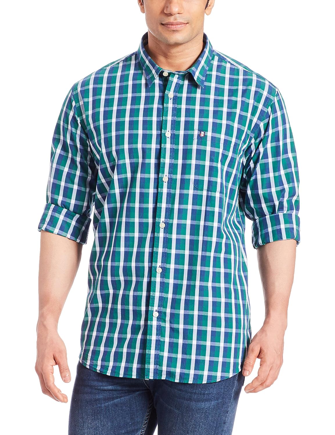 Buy IZOD Men's Casual Shirt (8907163305596_ZISH0283M_Medium_Green) at